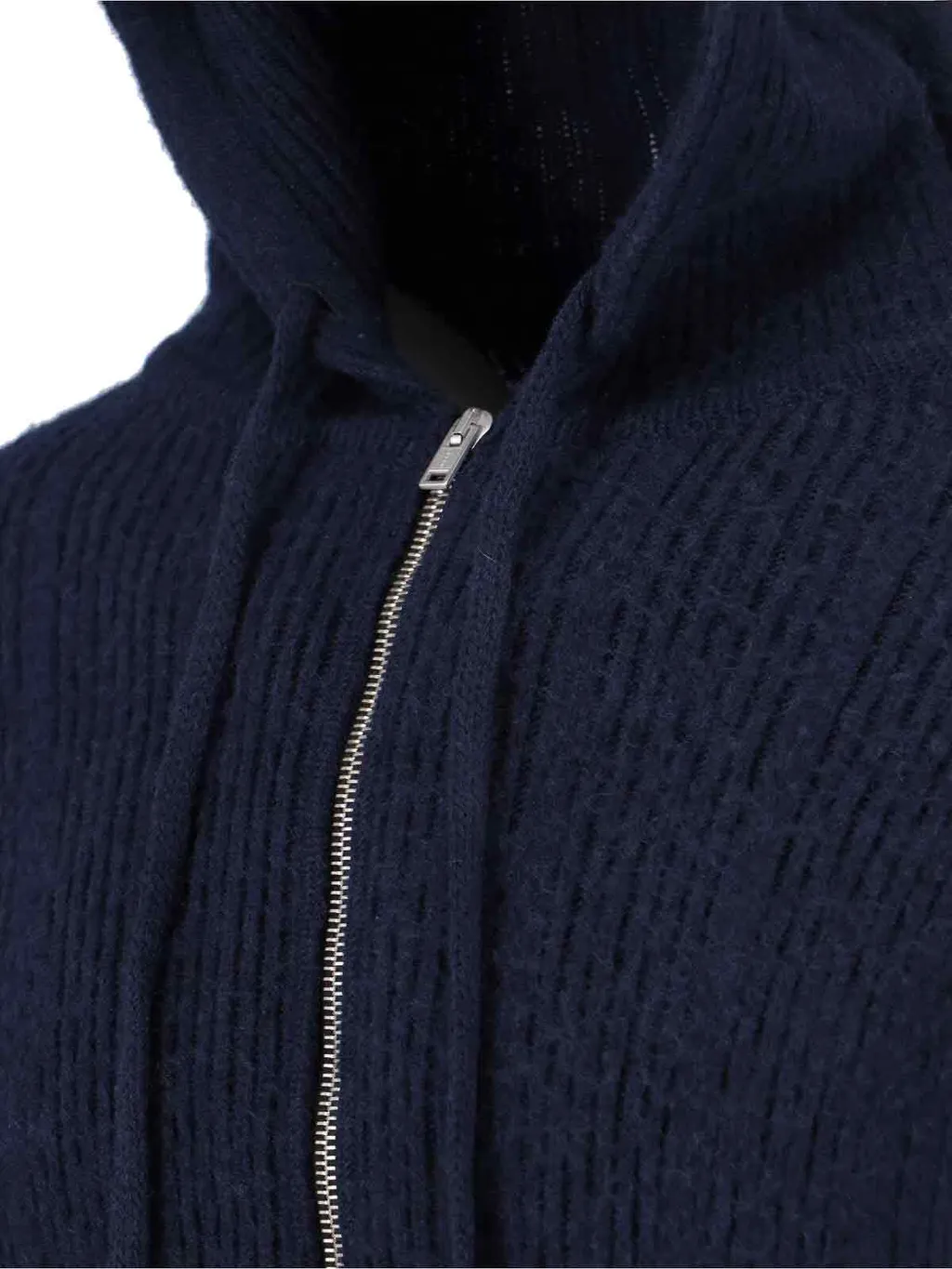 Ribbed Zip-Up Hoodie