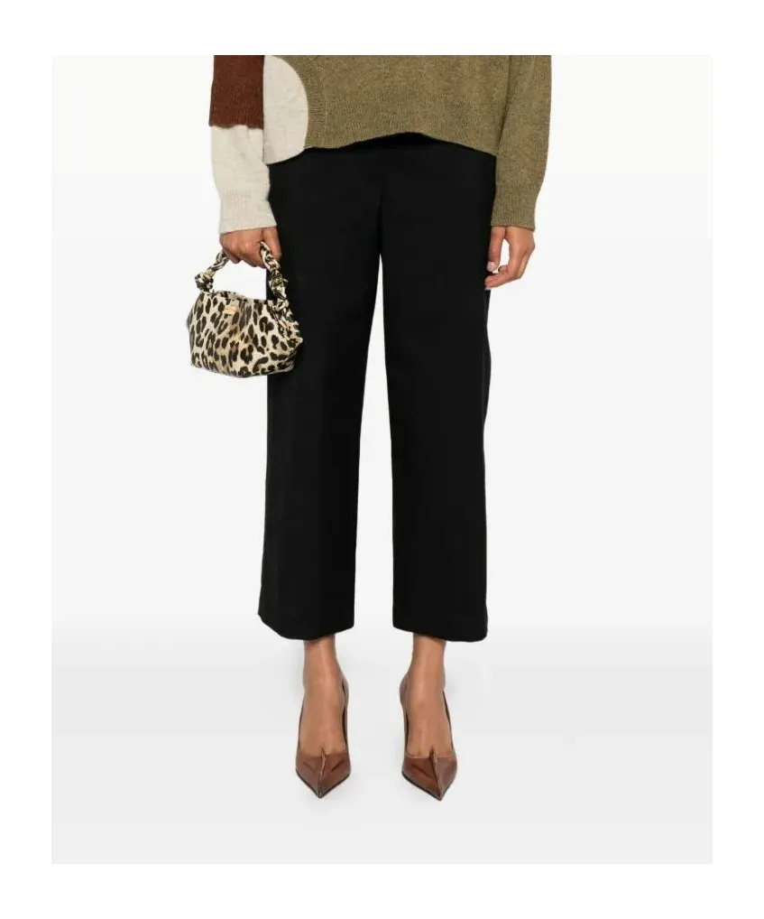 Side-Pockets Straight Trousers