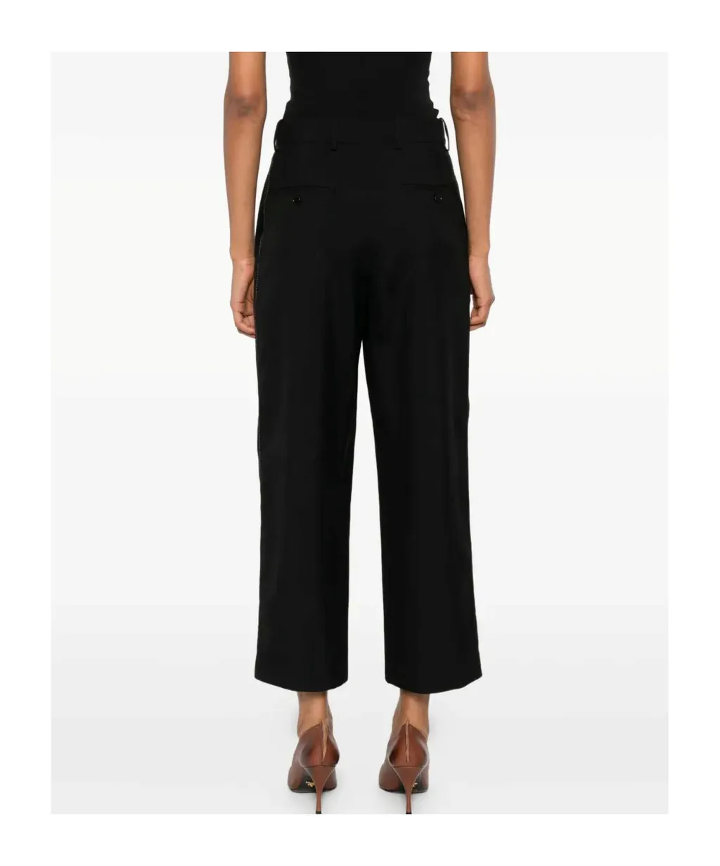 Side-Pockets Straight Trousers