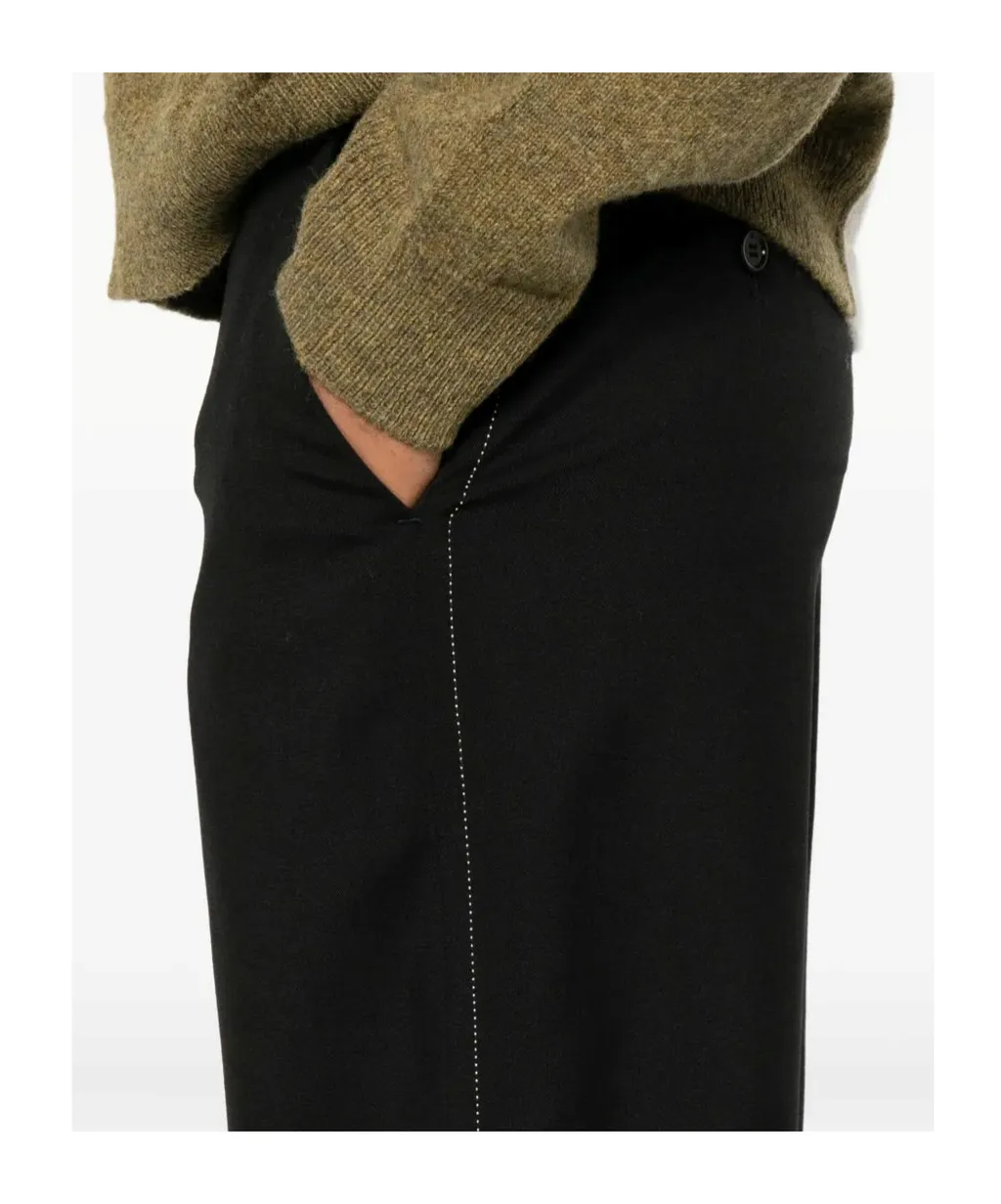 Side-Pockets Straight Trousers