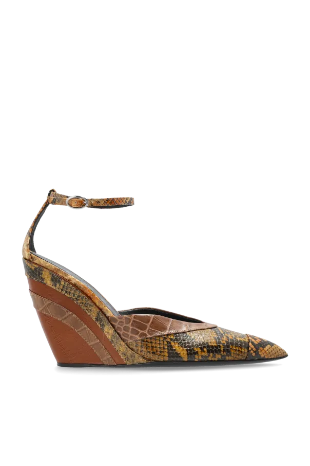 Pointed-Toe Wedge With Mixed Animal Print