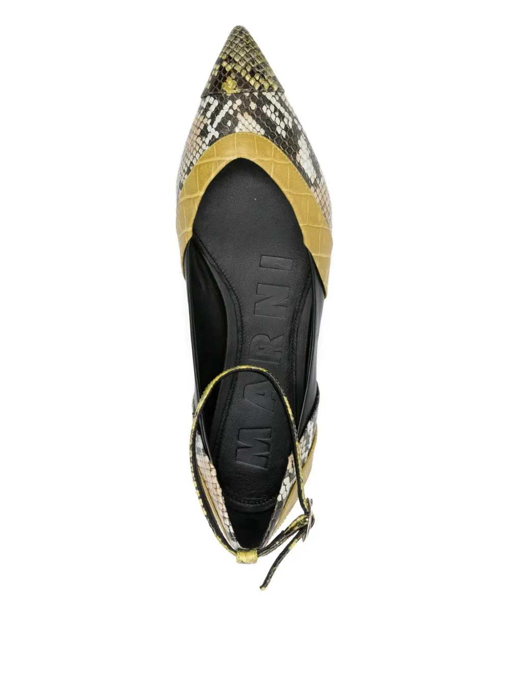 Leather Pointed-Toe Ballerina