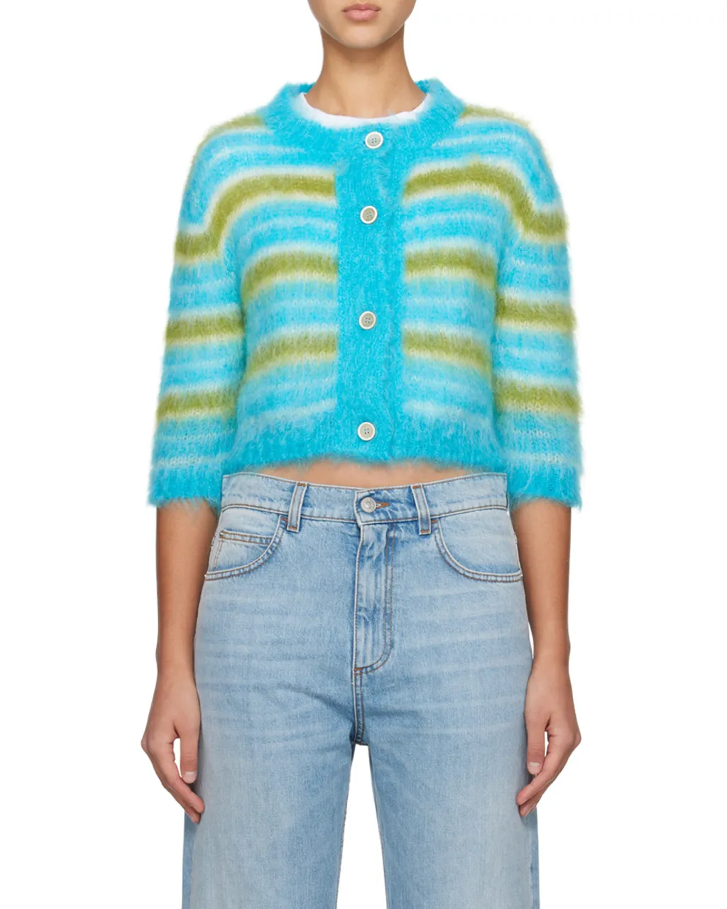 Striped Button Down Cardigan