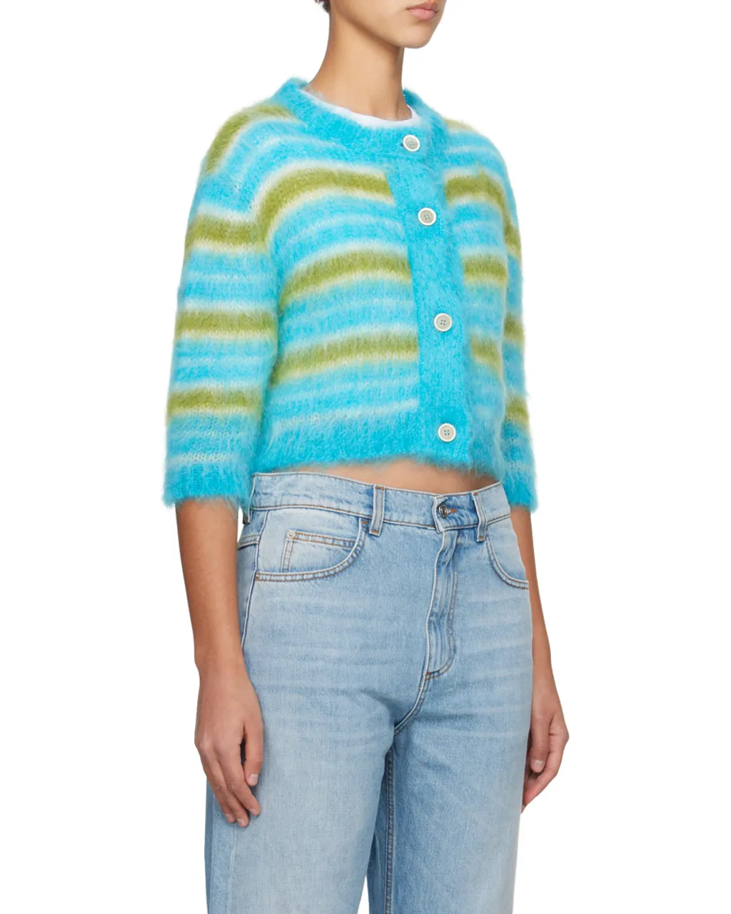 Striped Button Down Cardigan