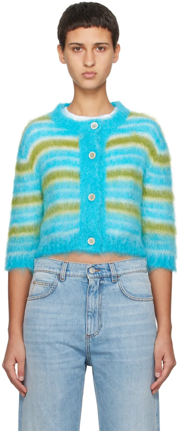 Striped Button Down Cardigan