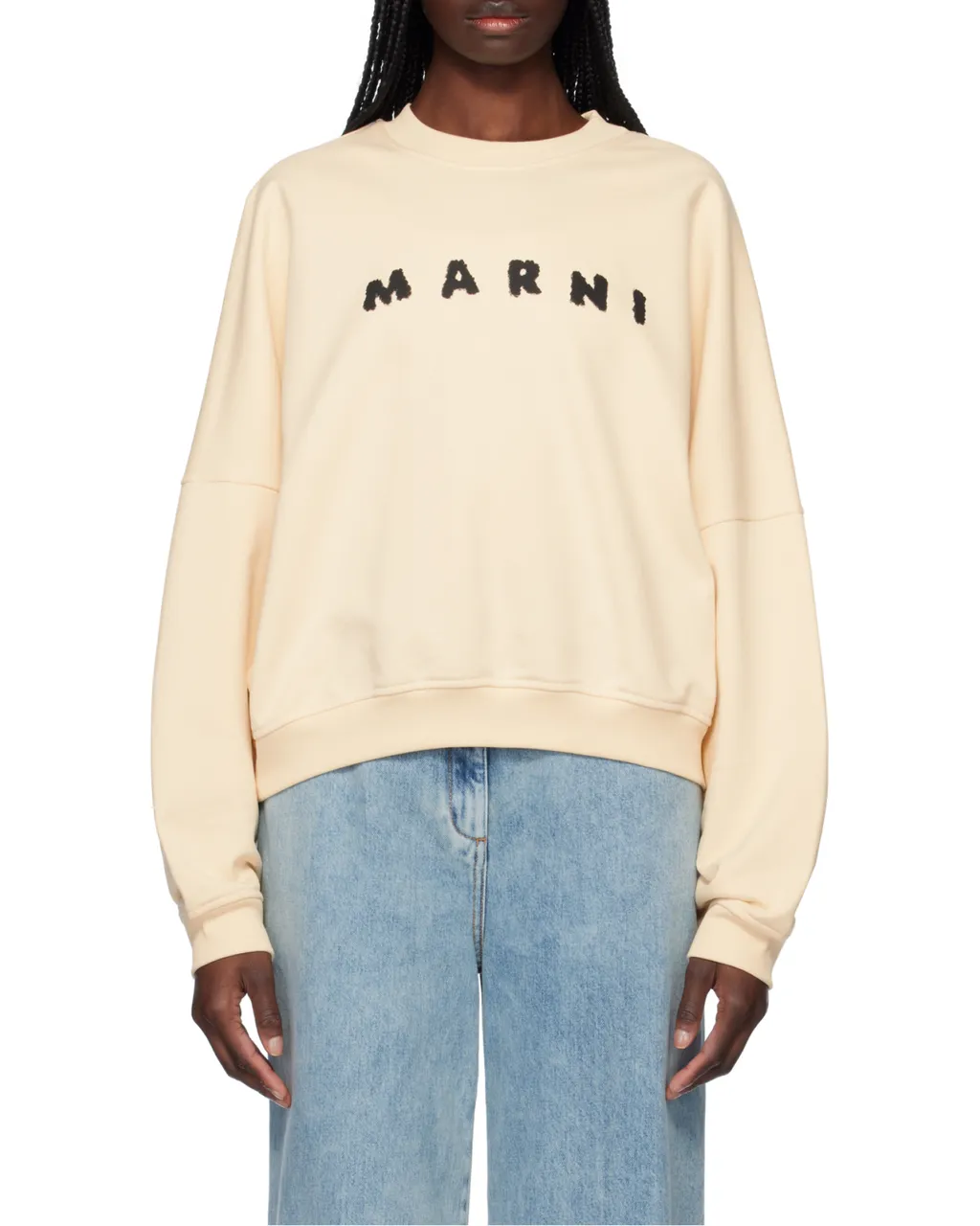 Logo Printed Drop Shoulder Sweatshirt