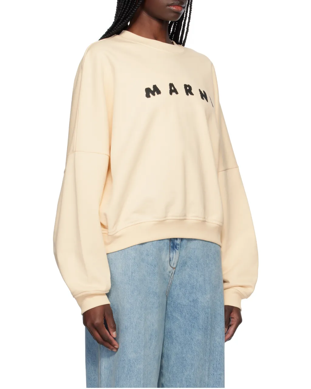 Logo Printed Drop Shoulder Sweatshirt