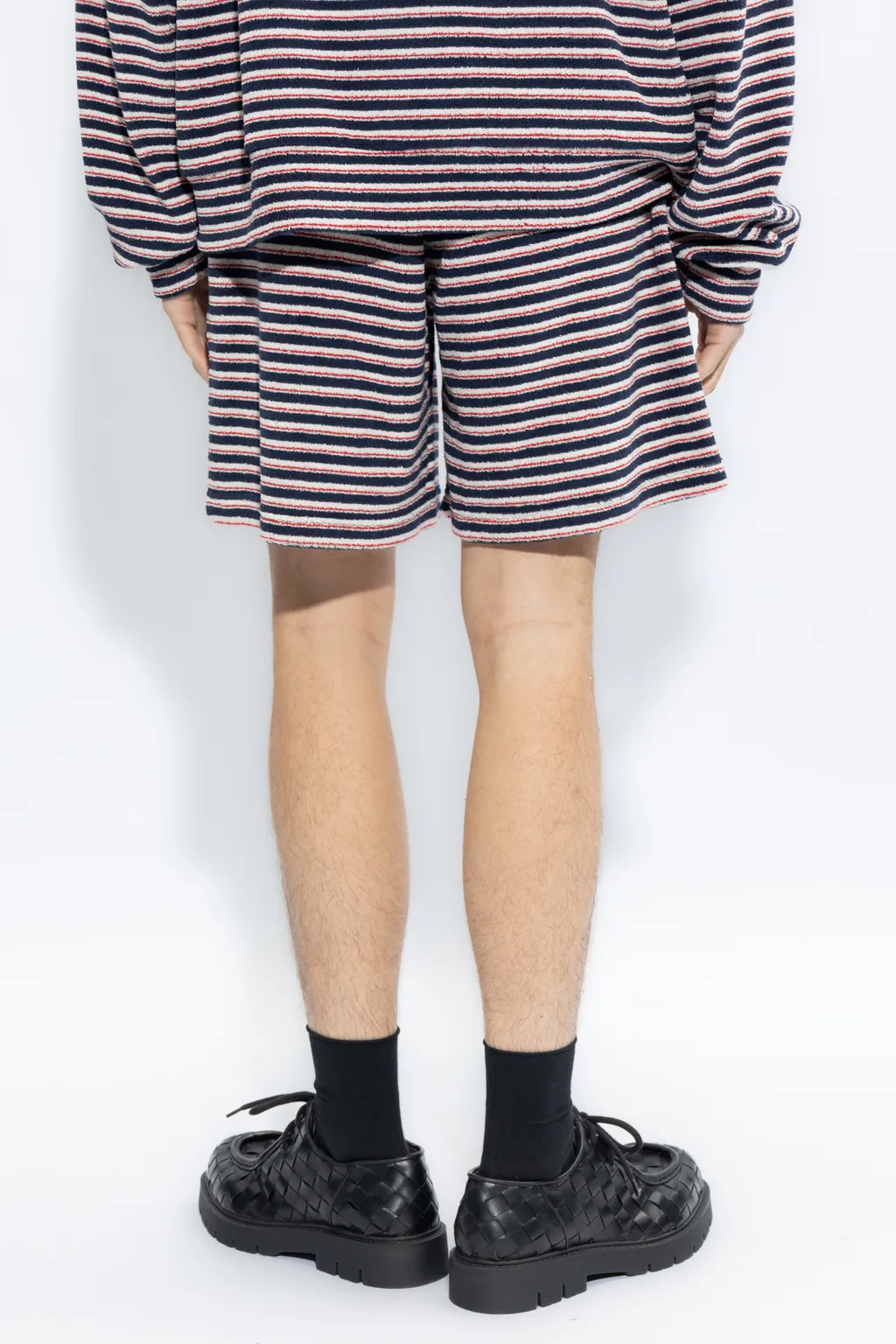 Striped Knee-Length Shorts