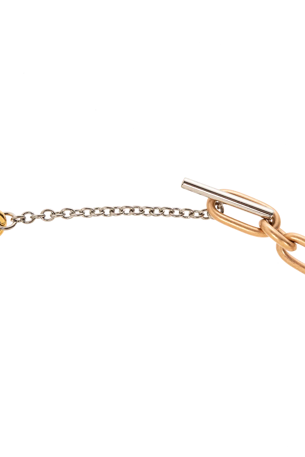 Mixed Link Chain Necklace With Pearls And Rings