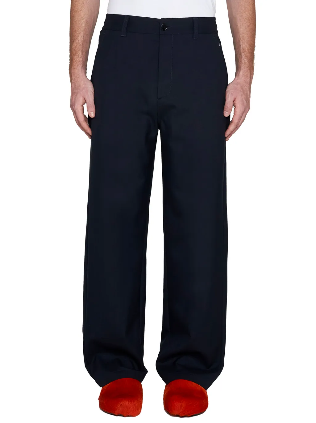 Mid-Rise Logo-Waistband Trousers