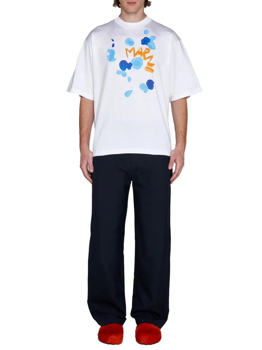 Mid-Rise Logo-Waistband Trousers