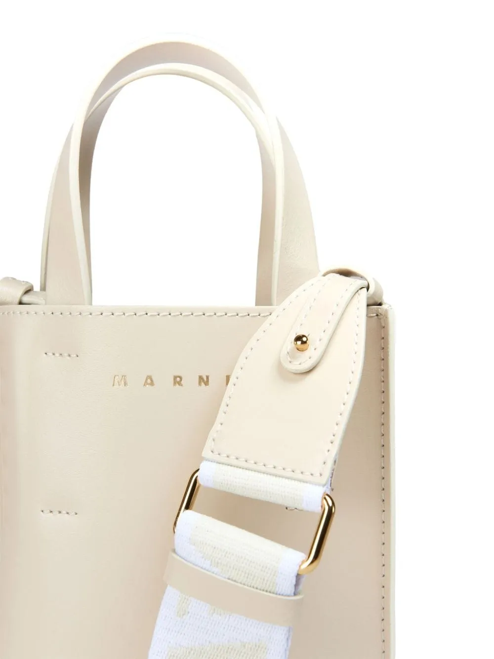 Logo Printed Top Handle Bag