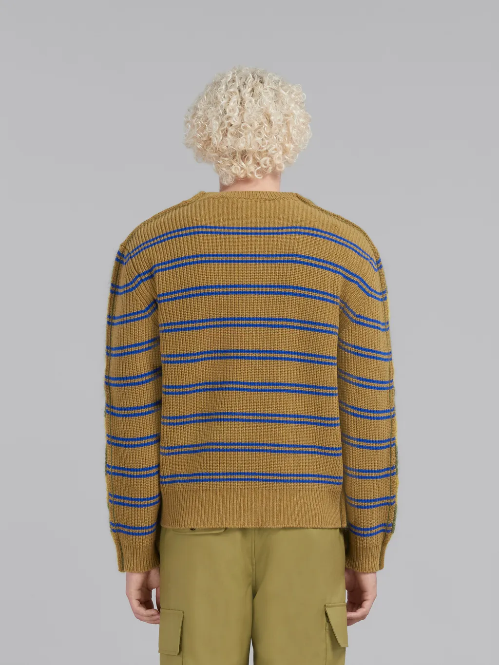 Mohair And Wool Jumper With Mixed Stripes