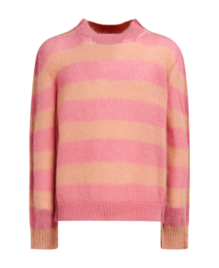 Stripe-Print Knit Jumper