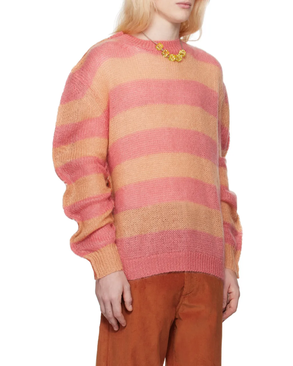 Stripe-Print Knit Jumper