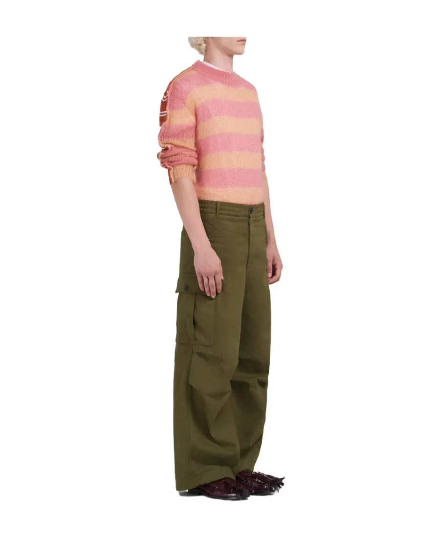 Stripe-Print Knit Jumper