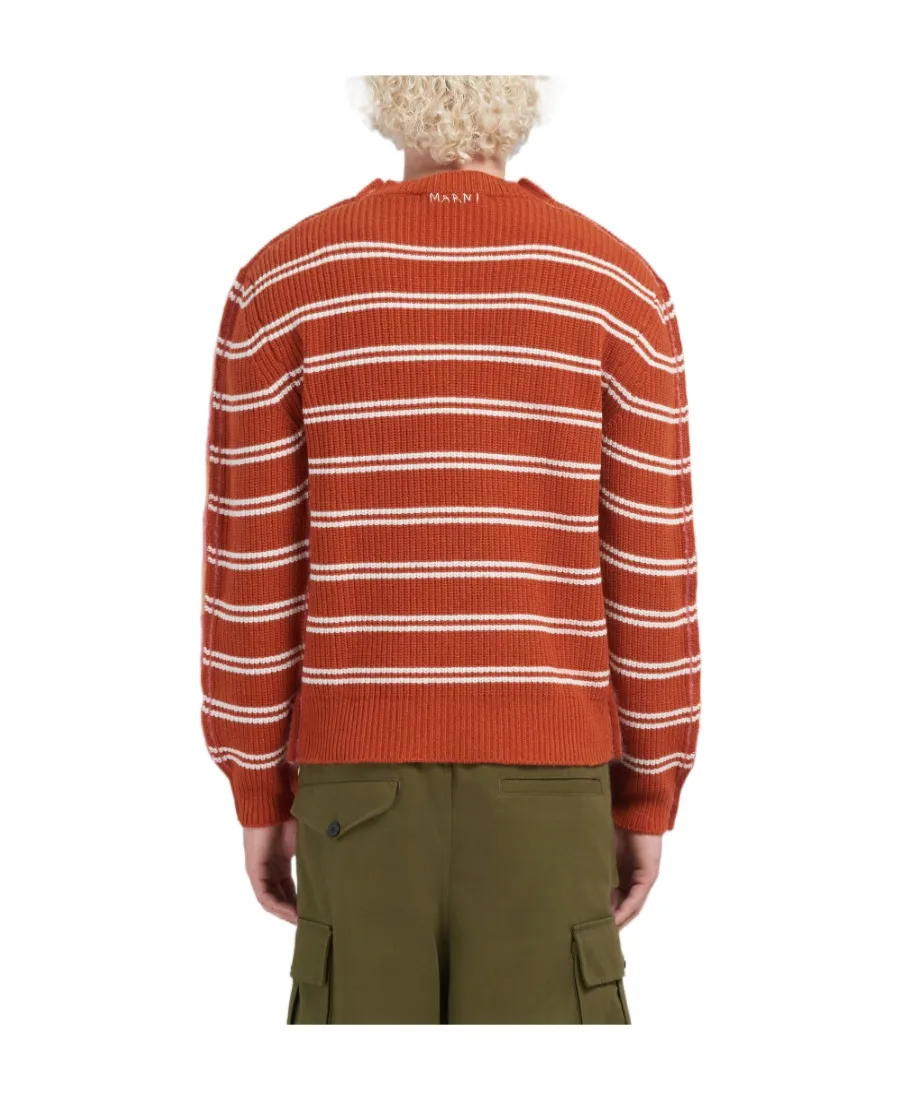 Stripe-Print Knit Jumper