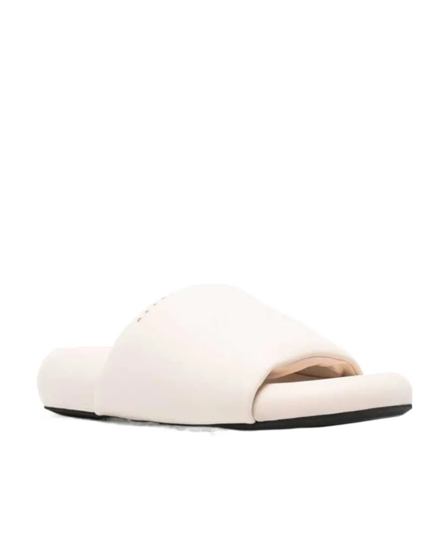 Padded Leather Slides