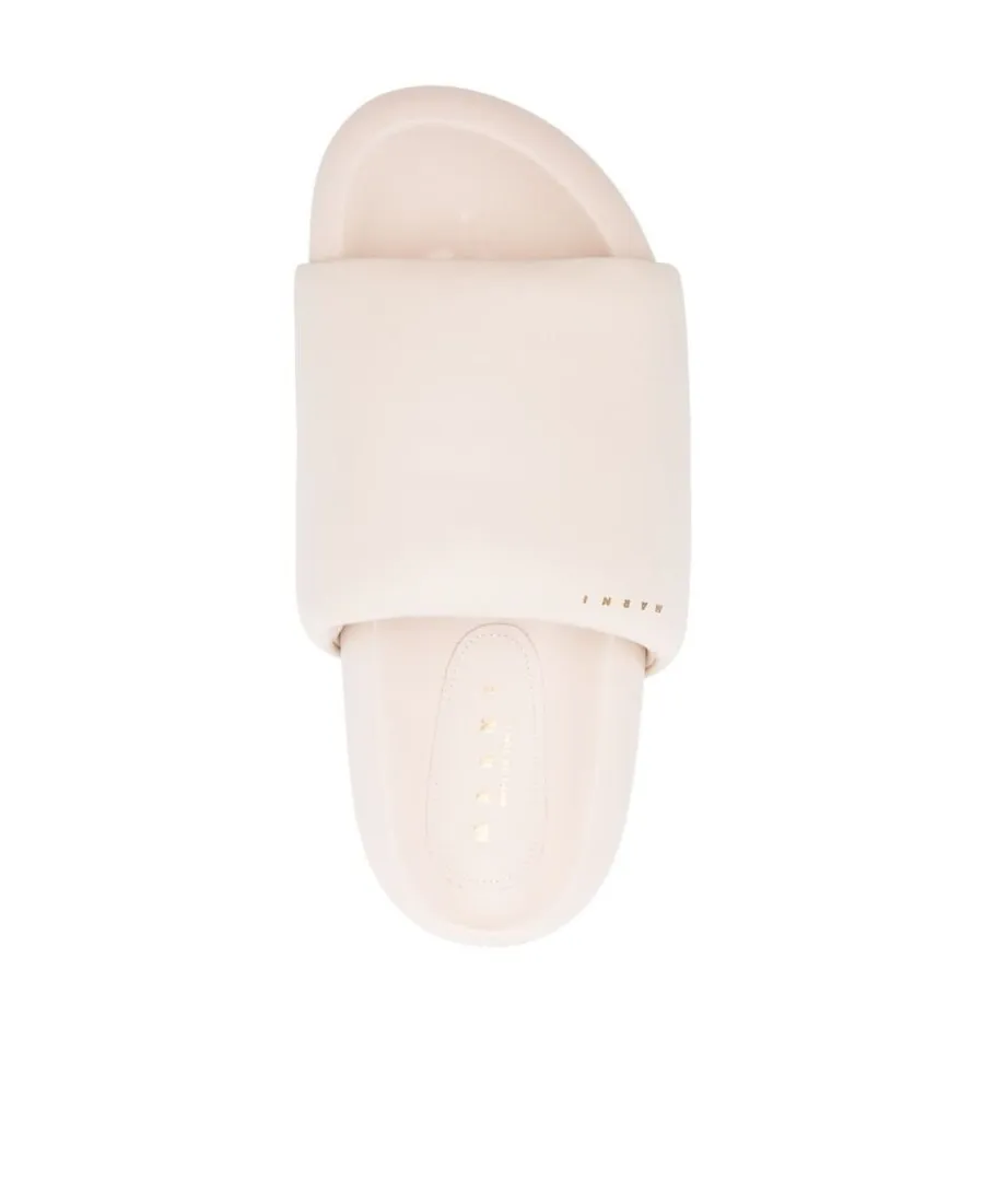 Padded Leather Slides