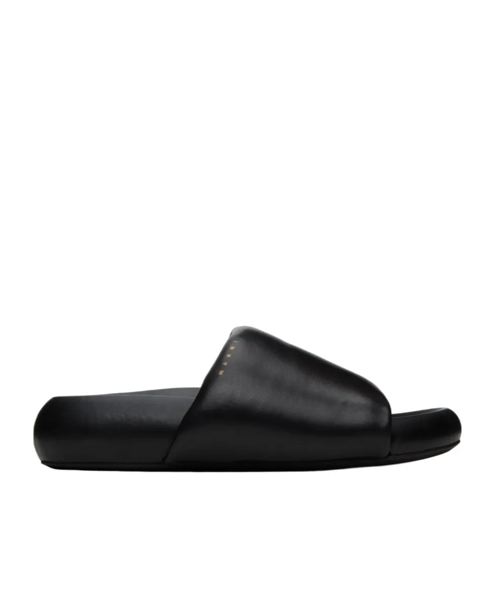 Open-Toed Flat Slippers