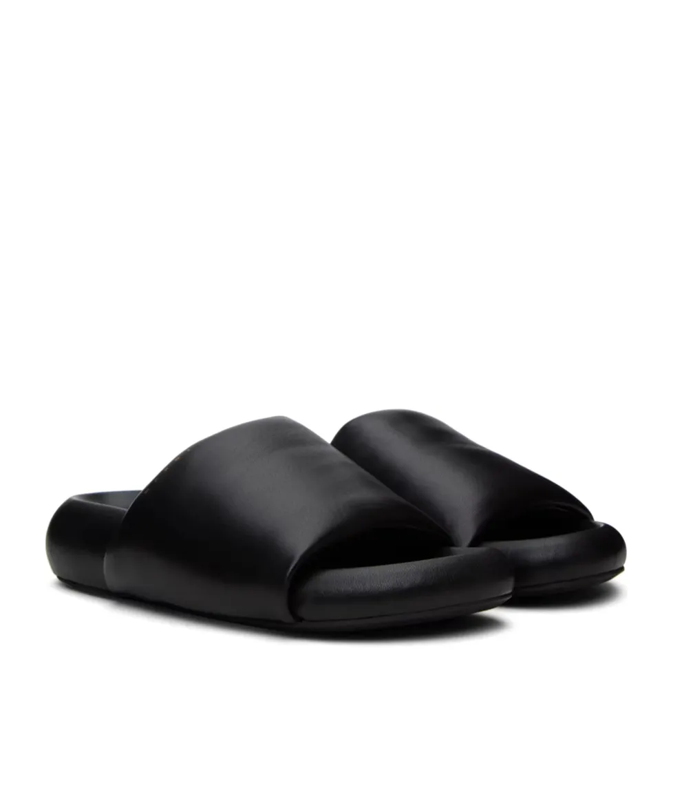 Open-Toed Flat Slippers
