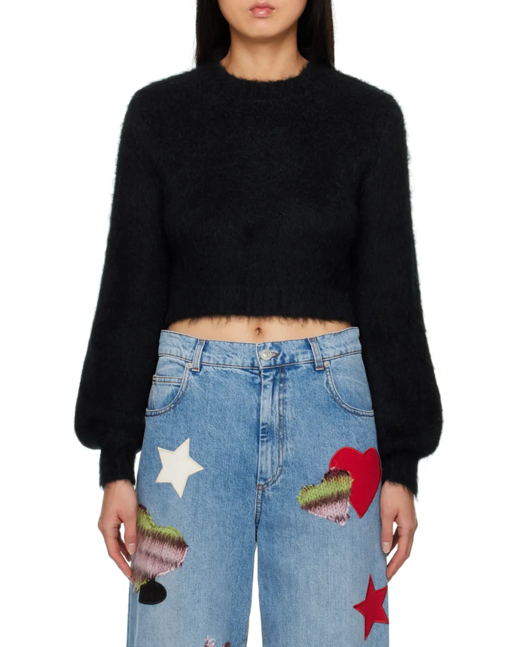 Crewneck Cropped Knit Jumper