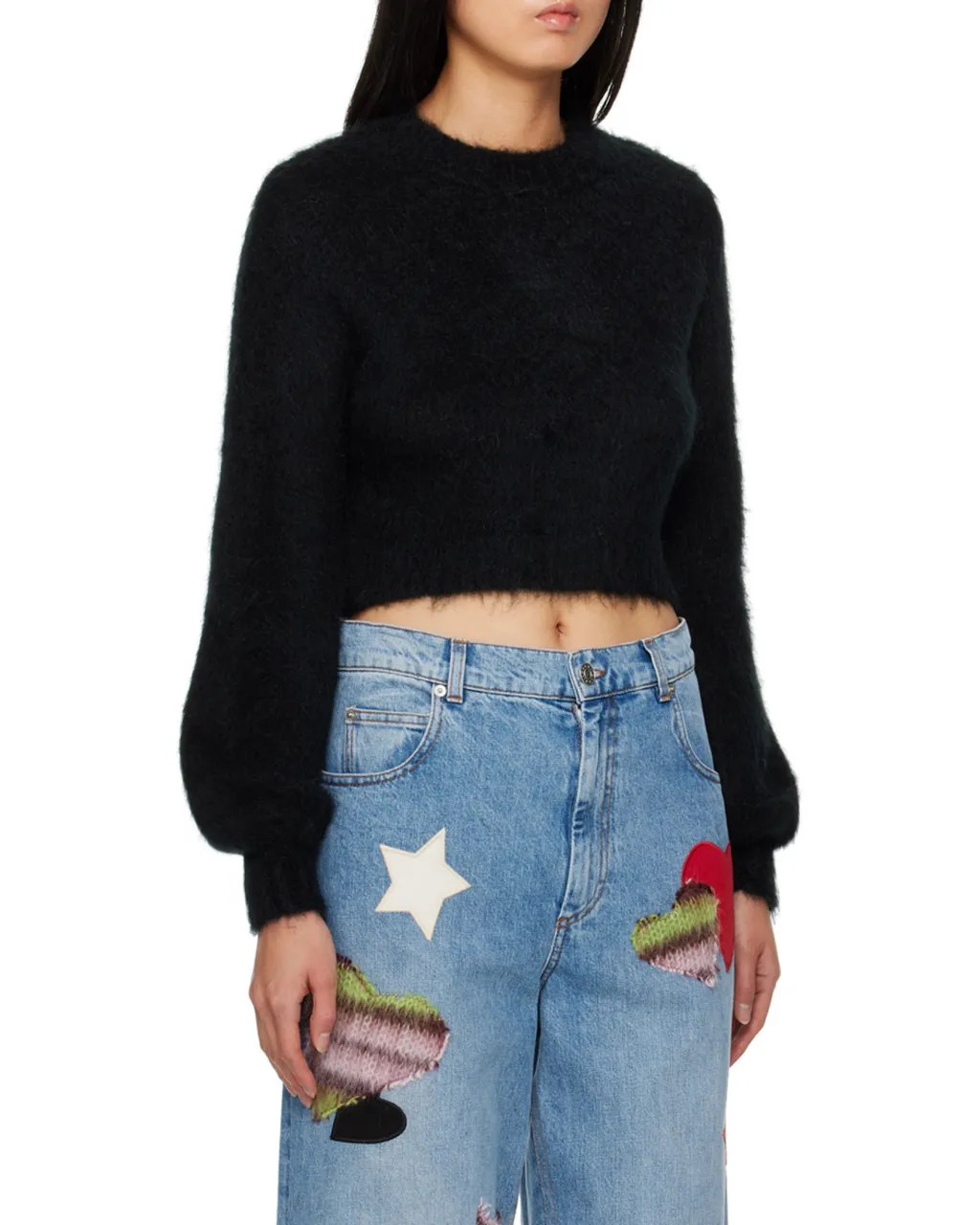 Crewneck Cropped Knit Jumper