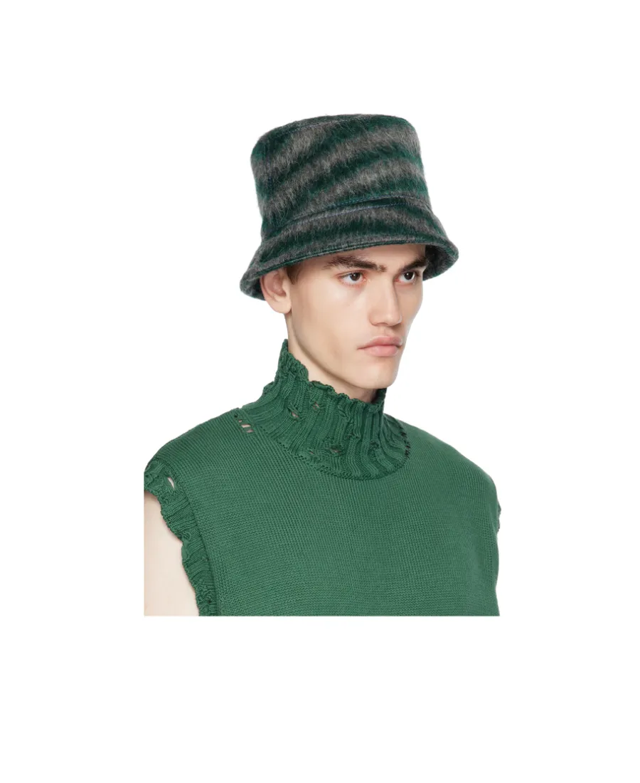 Logo Striped Fisherman's Hat