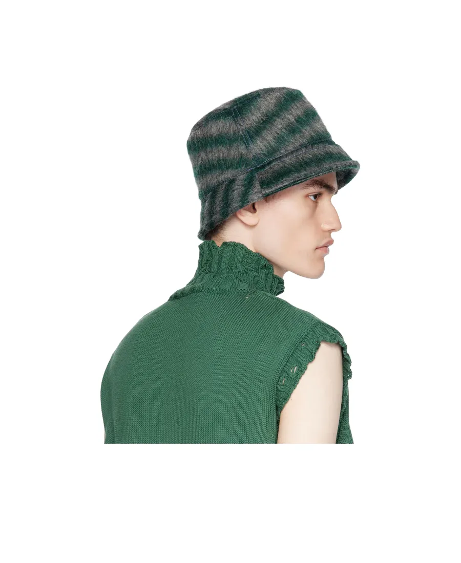 Logo Striped Fisherman's Hat
