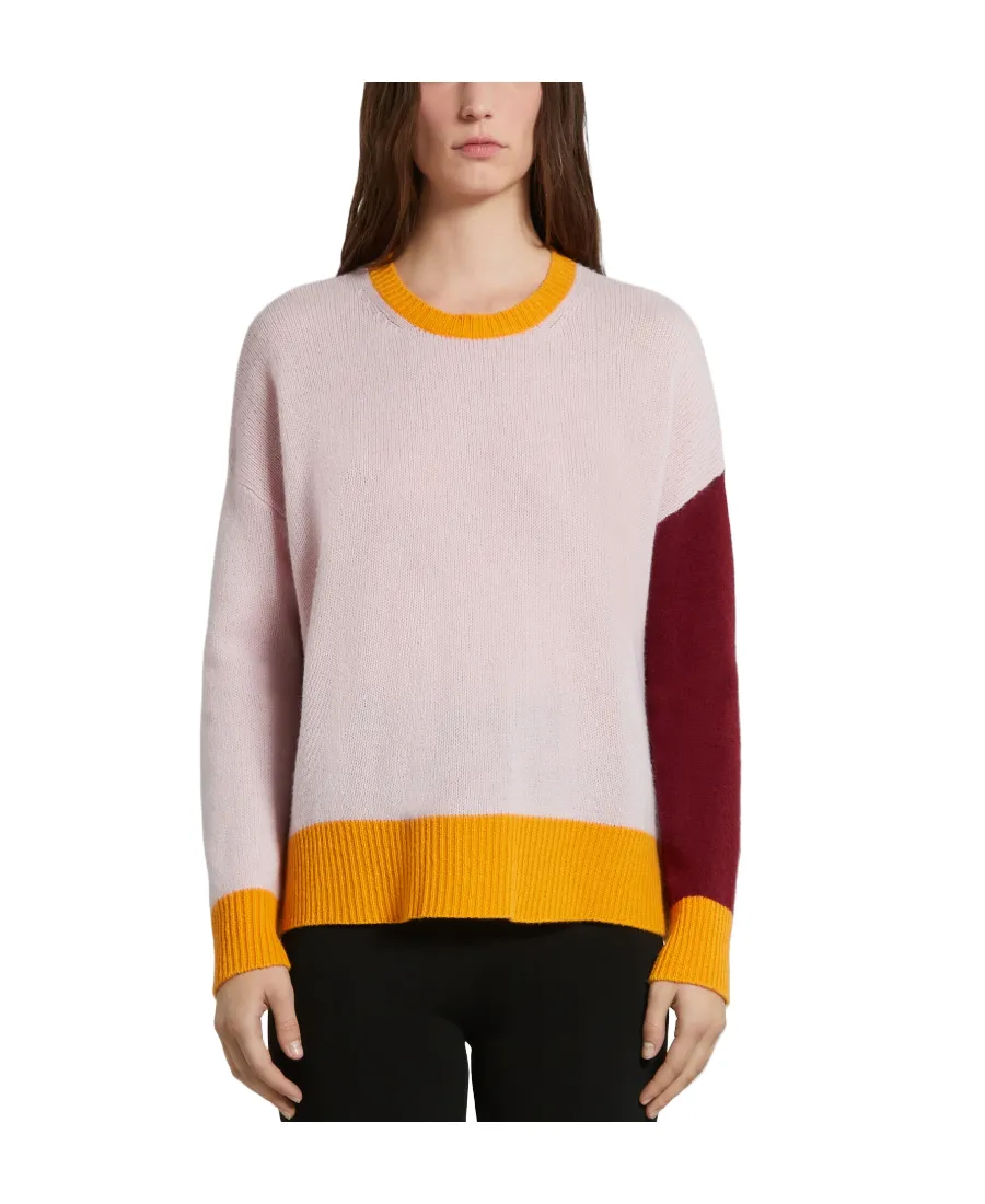 Color Blocked Crewneck Jumper