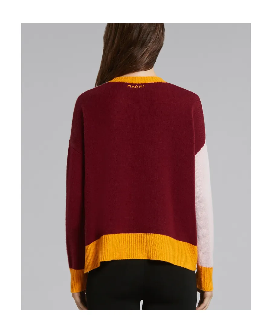 Color Blocked Crewneck Jumper