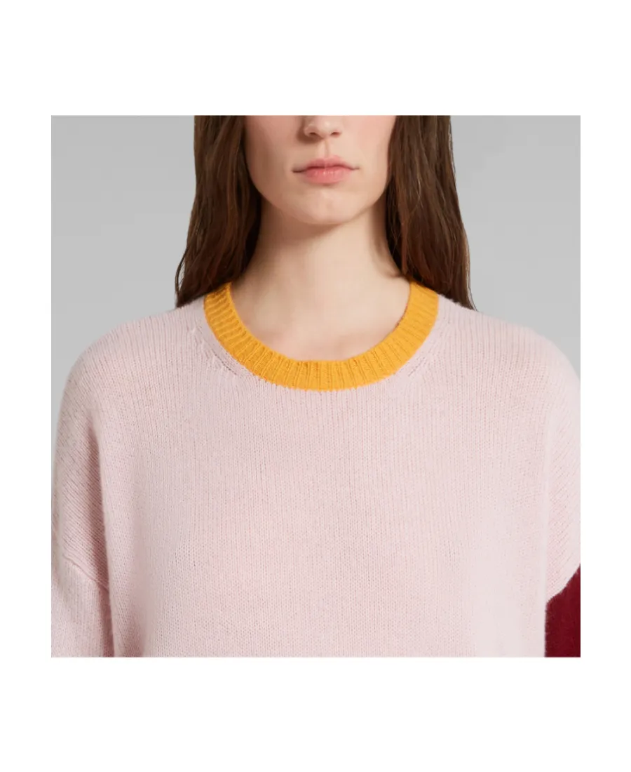 Color Blocked Crewneck Jumper