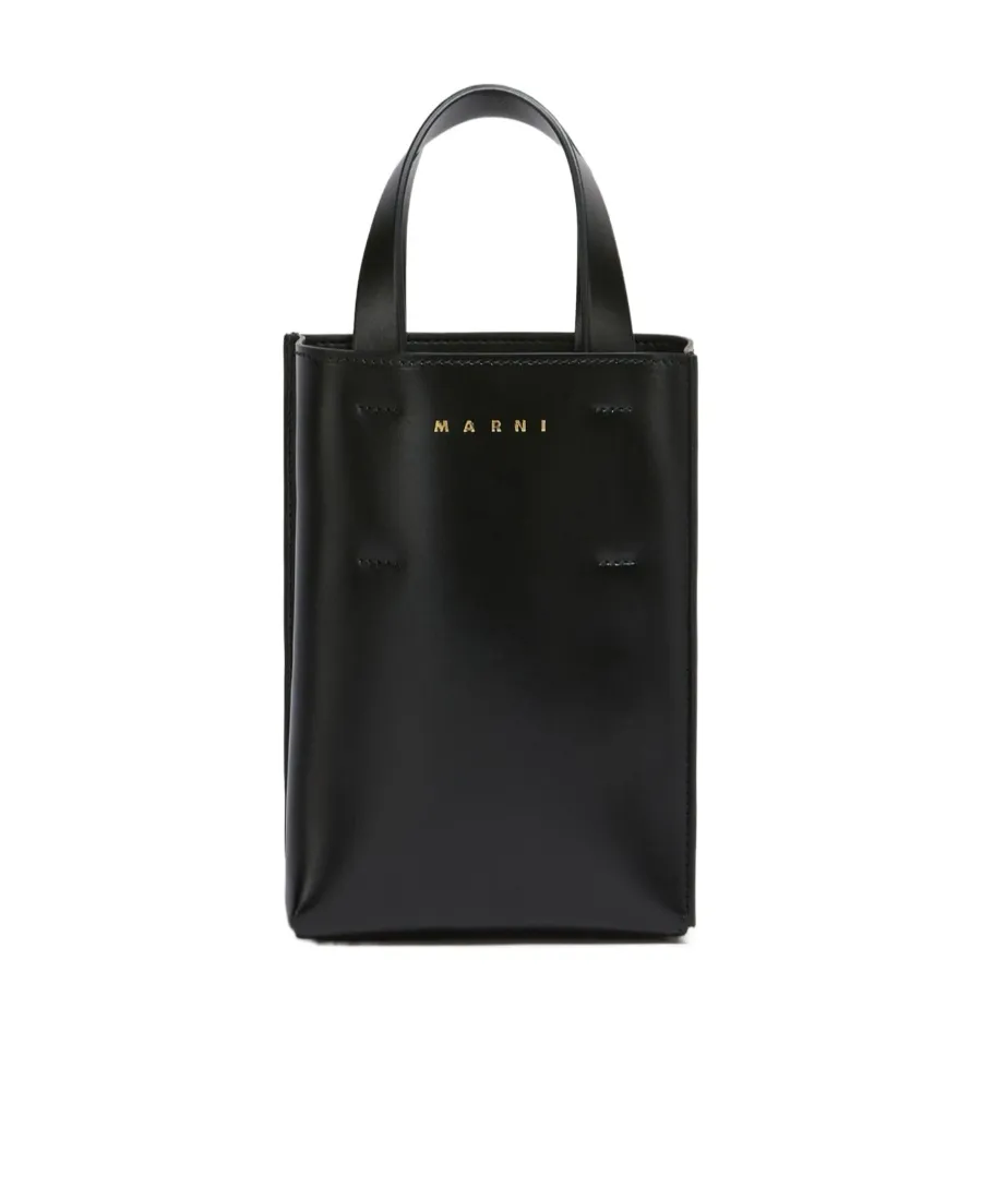 Logo Printed Top Handle Bag