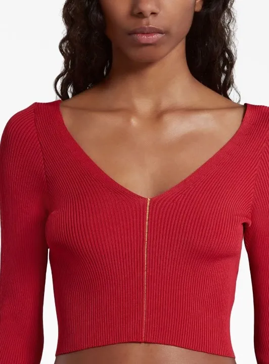 Knitted V-Neck Pullover