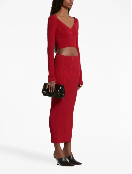 Knitted V-Neck Pullover