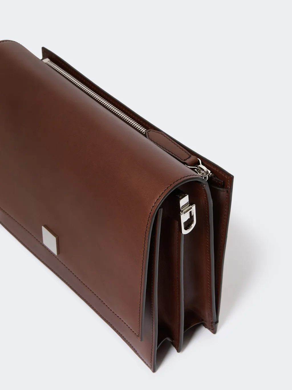 Logo-Engraved Shoulder Bag
