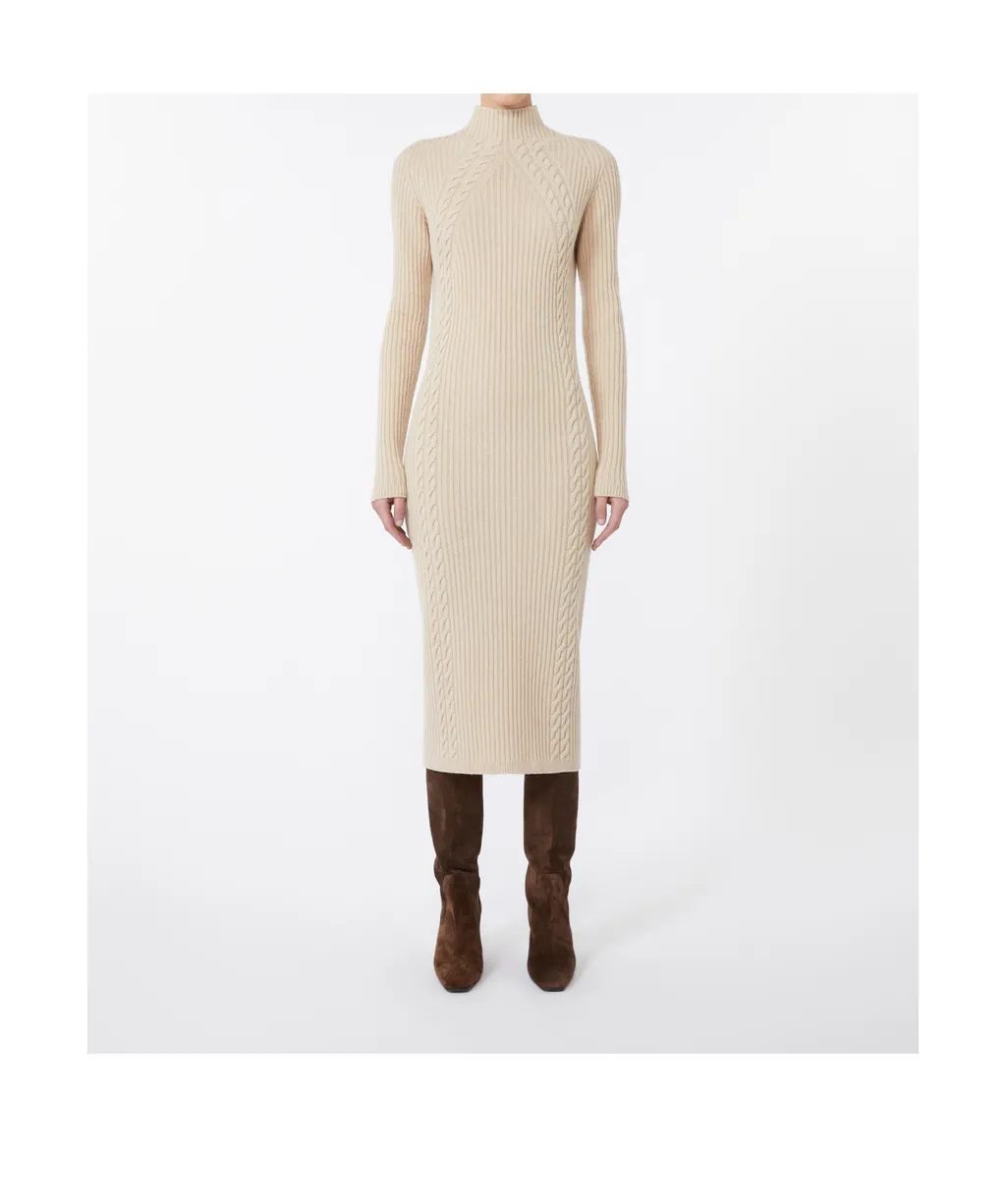 Wool And Cashmere Slim-Fit Dress