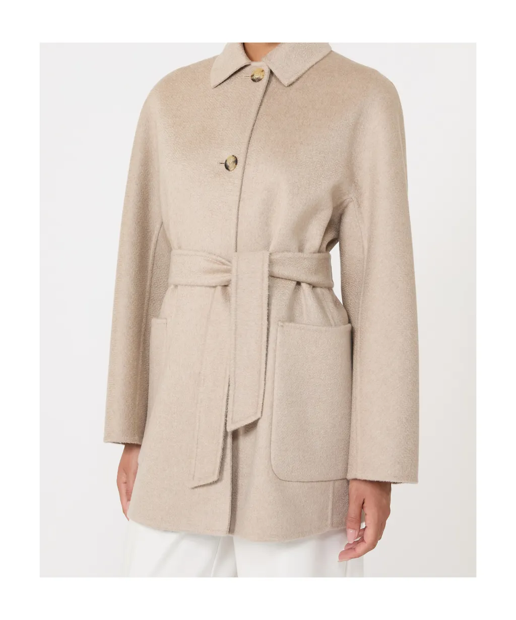 Short Pure Cashmere Coat