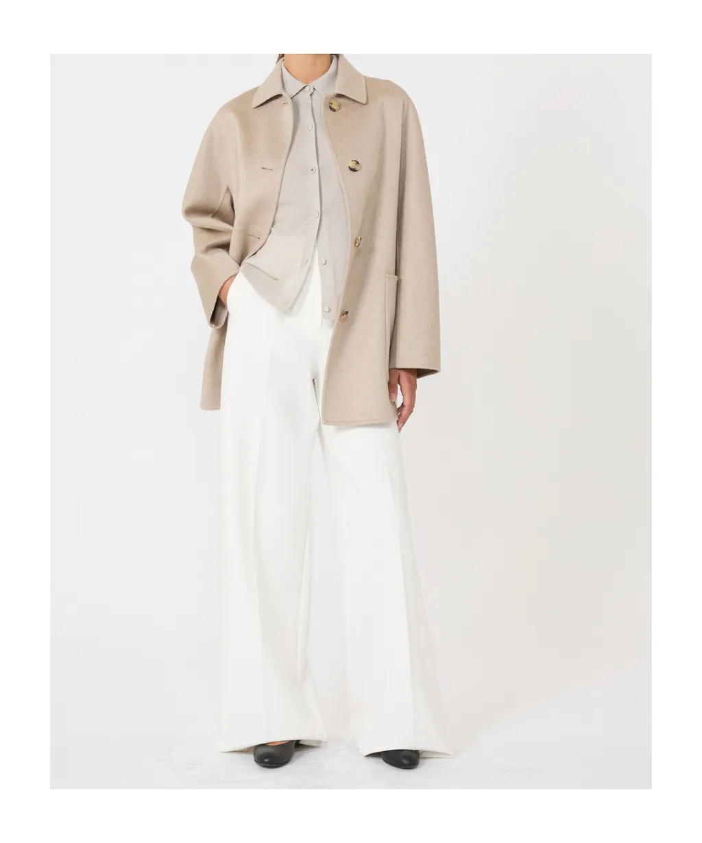 Short Pure Cashmere Coat