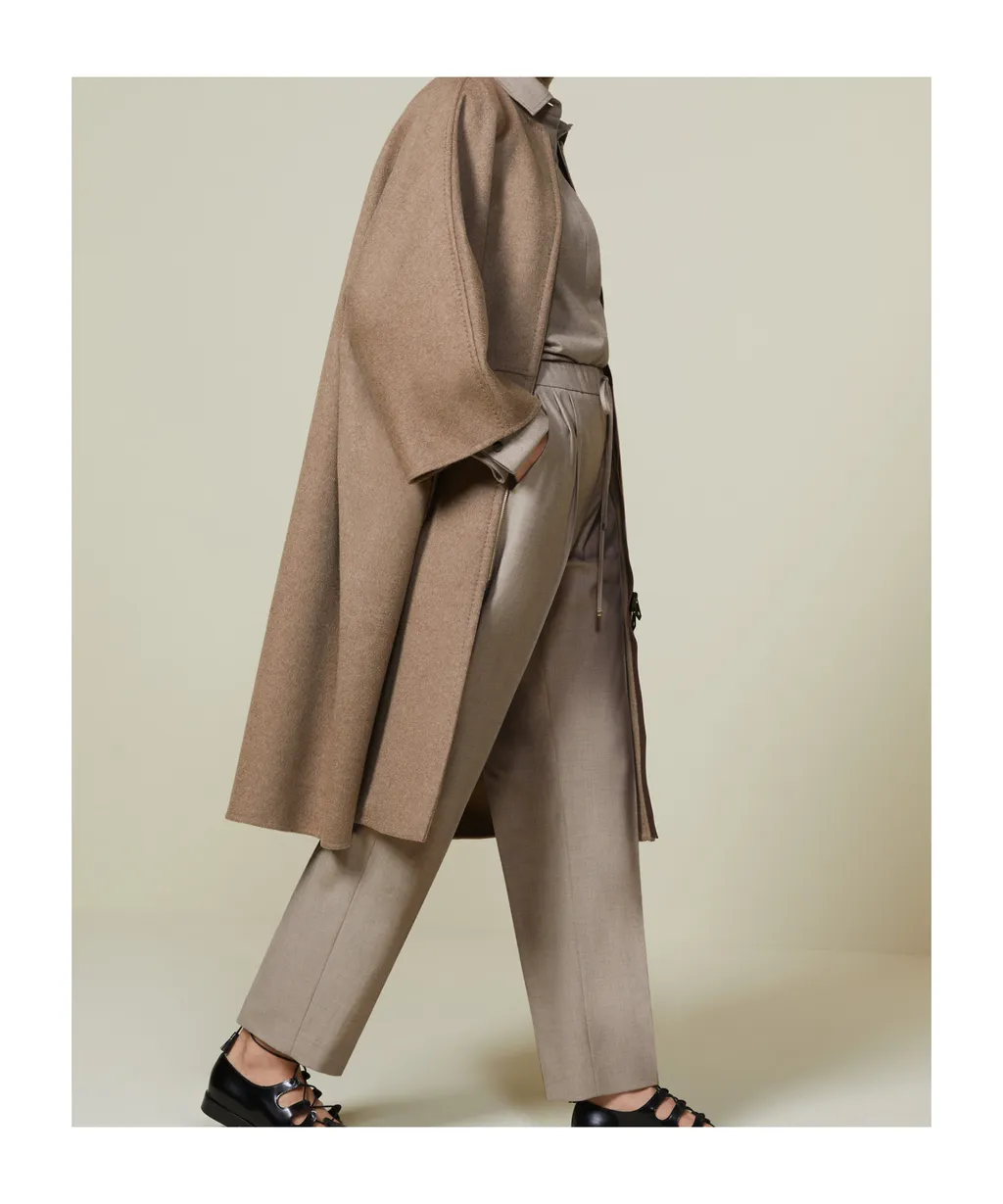 Atelier Amour Zip-Up Crewneck Coat