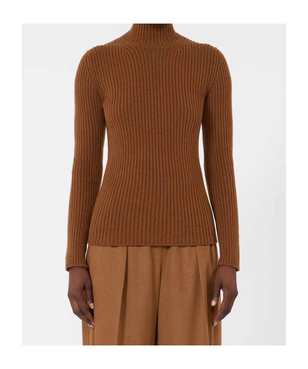 Wool And Cashmere Ribbed Turtleneck