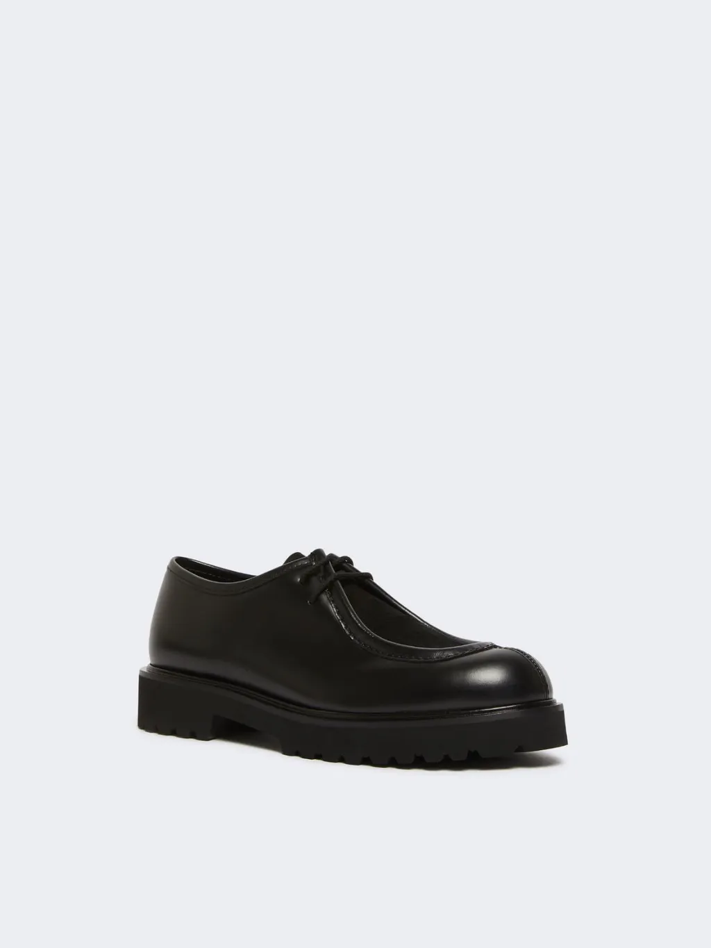 Leather And Suede Lace-Up Shoes