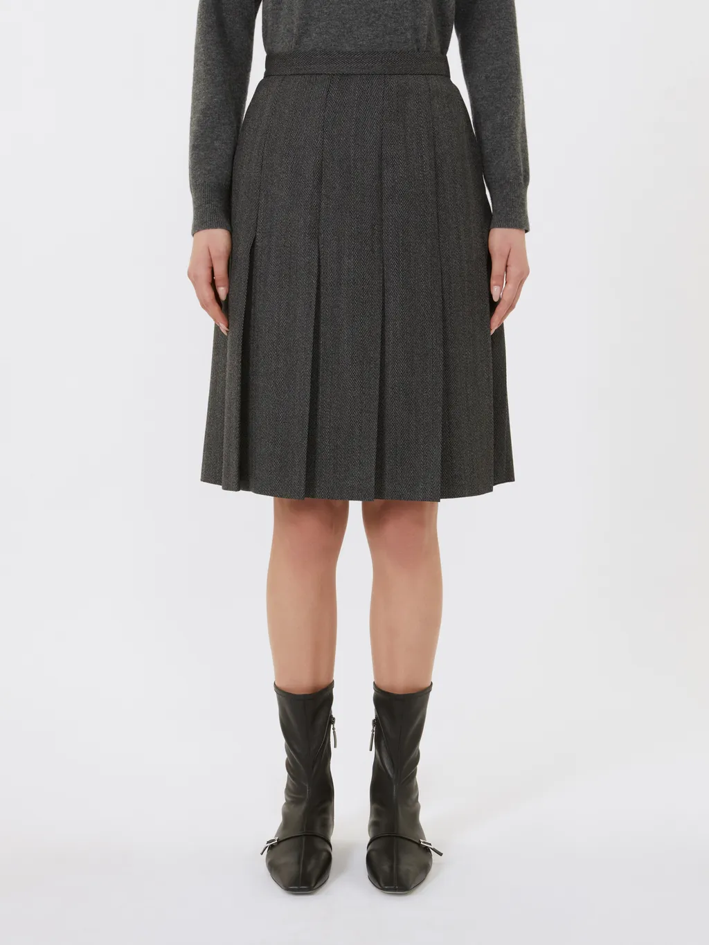 Pleated Midi Skirt