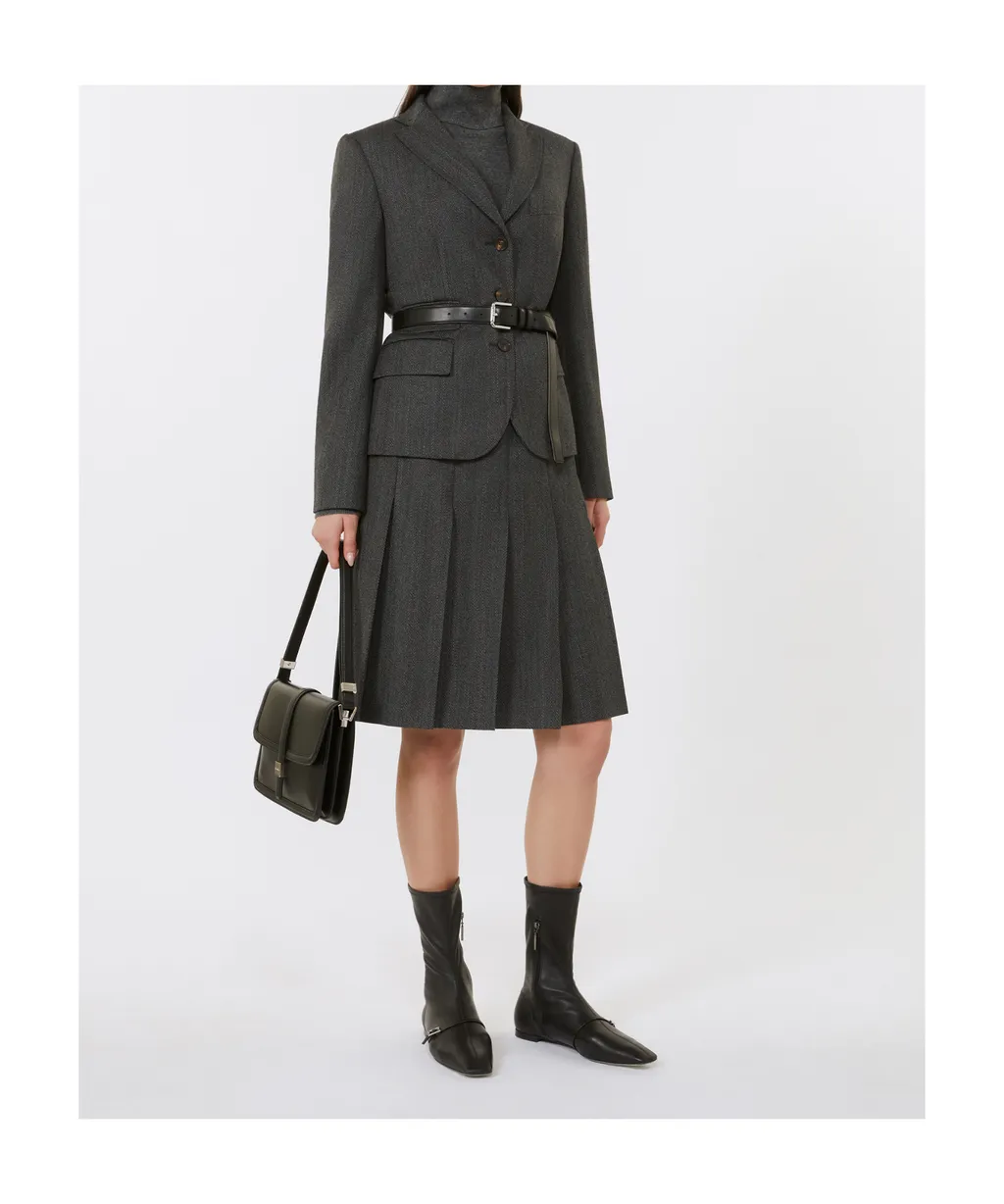 Pleated Midi Skirt