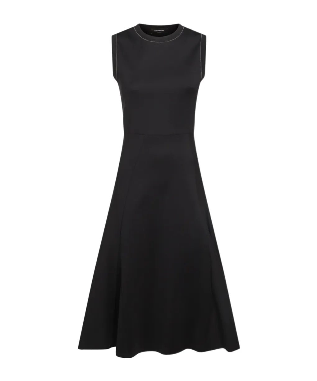 Flared Sleeveless Filo Diamante Dress