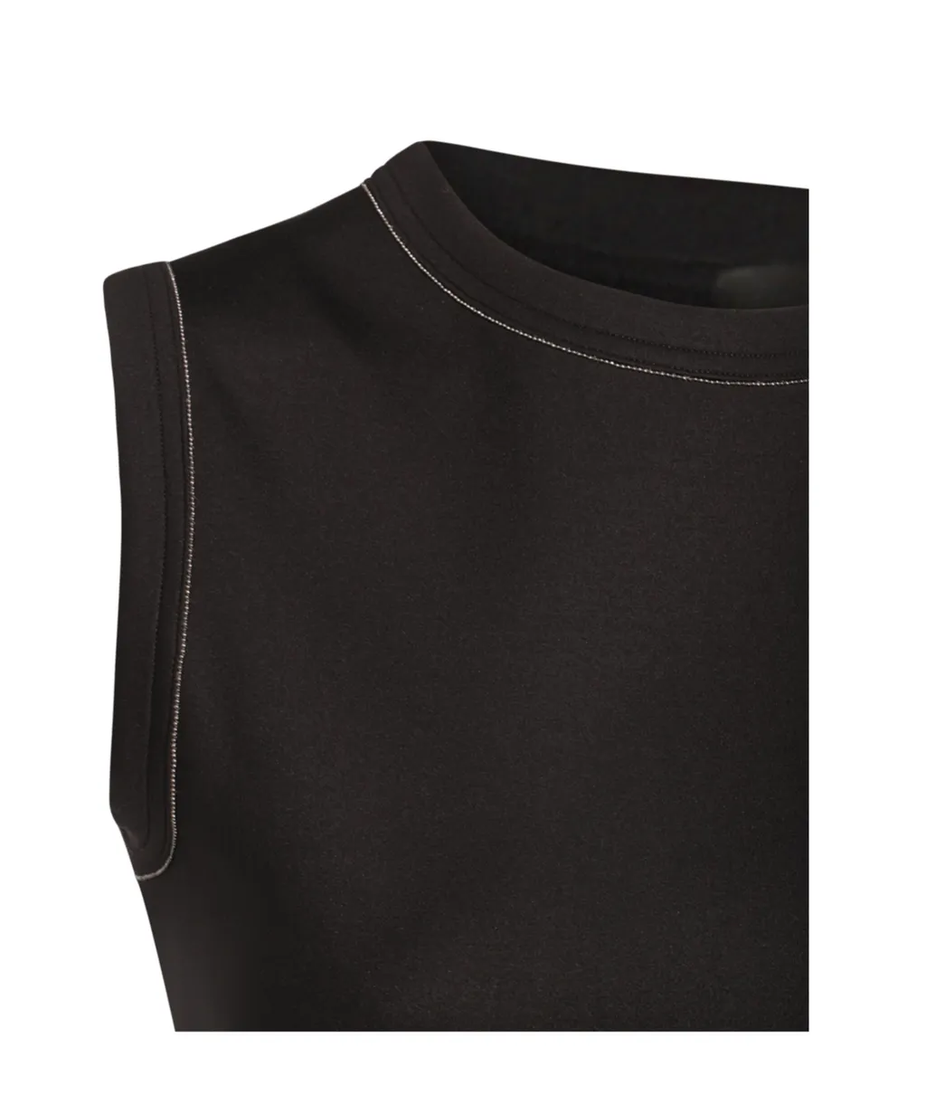 Flared Sleeveless Filo Diamante Dress