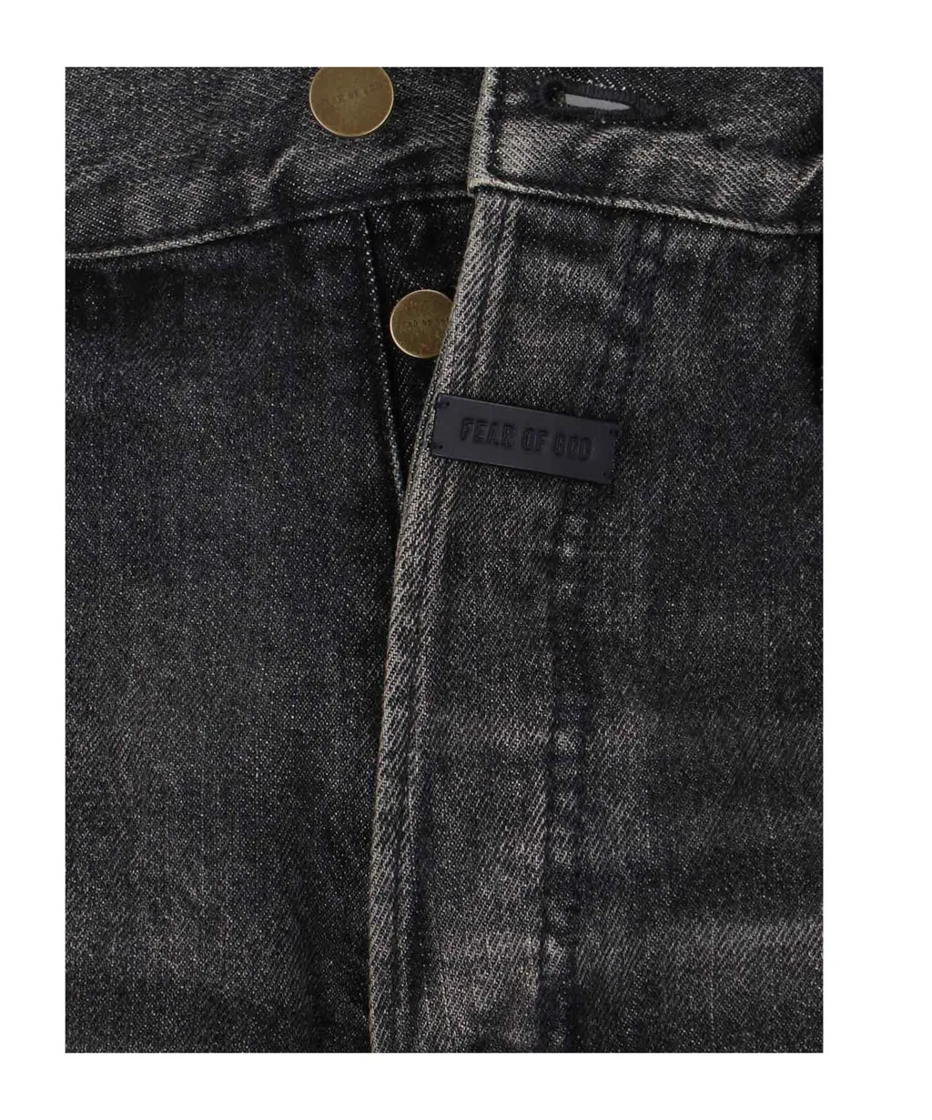 Straight-Leg Distressed Jeans