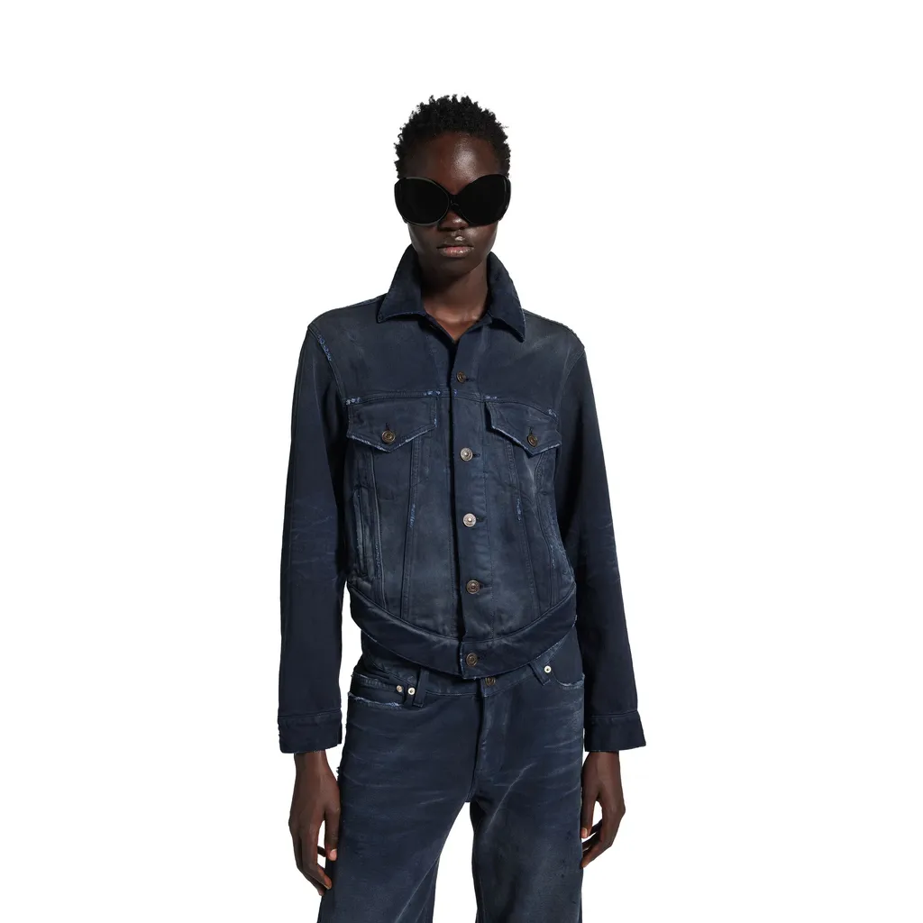 Curved Waistband Jacket