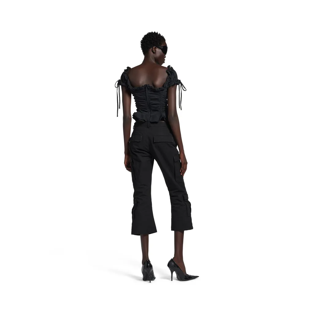 Gathered Cropped Top