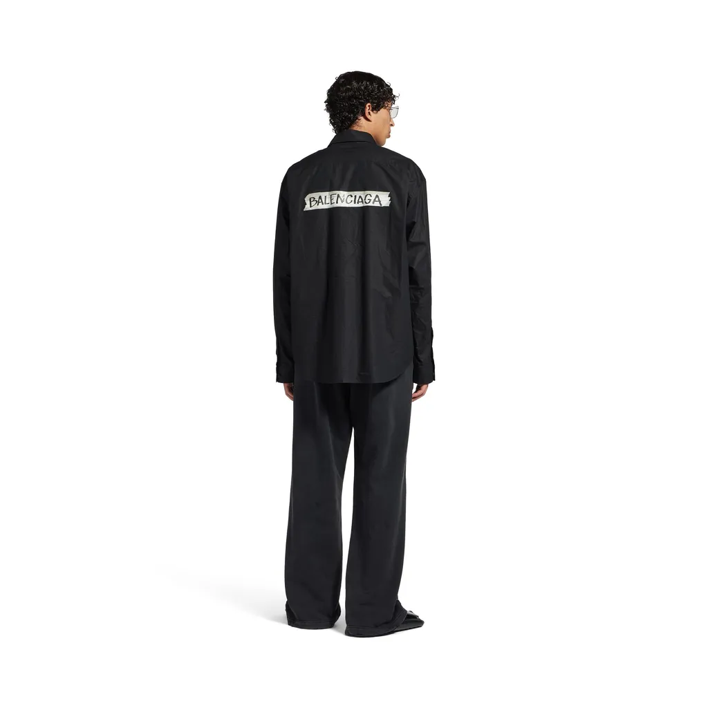Masking Tape Long Sleeve Shirt Large Fit